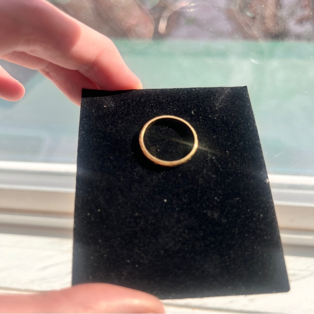 Solid 18k Italian Yellow Gold Stackable Ring Simp… - image 6